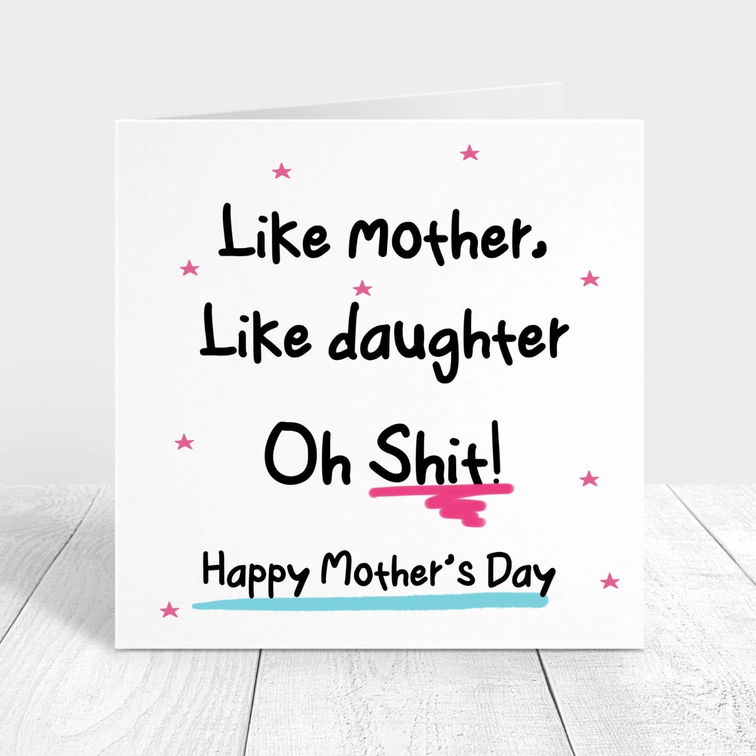 Like mother like daughter personalised mother's day card