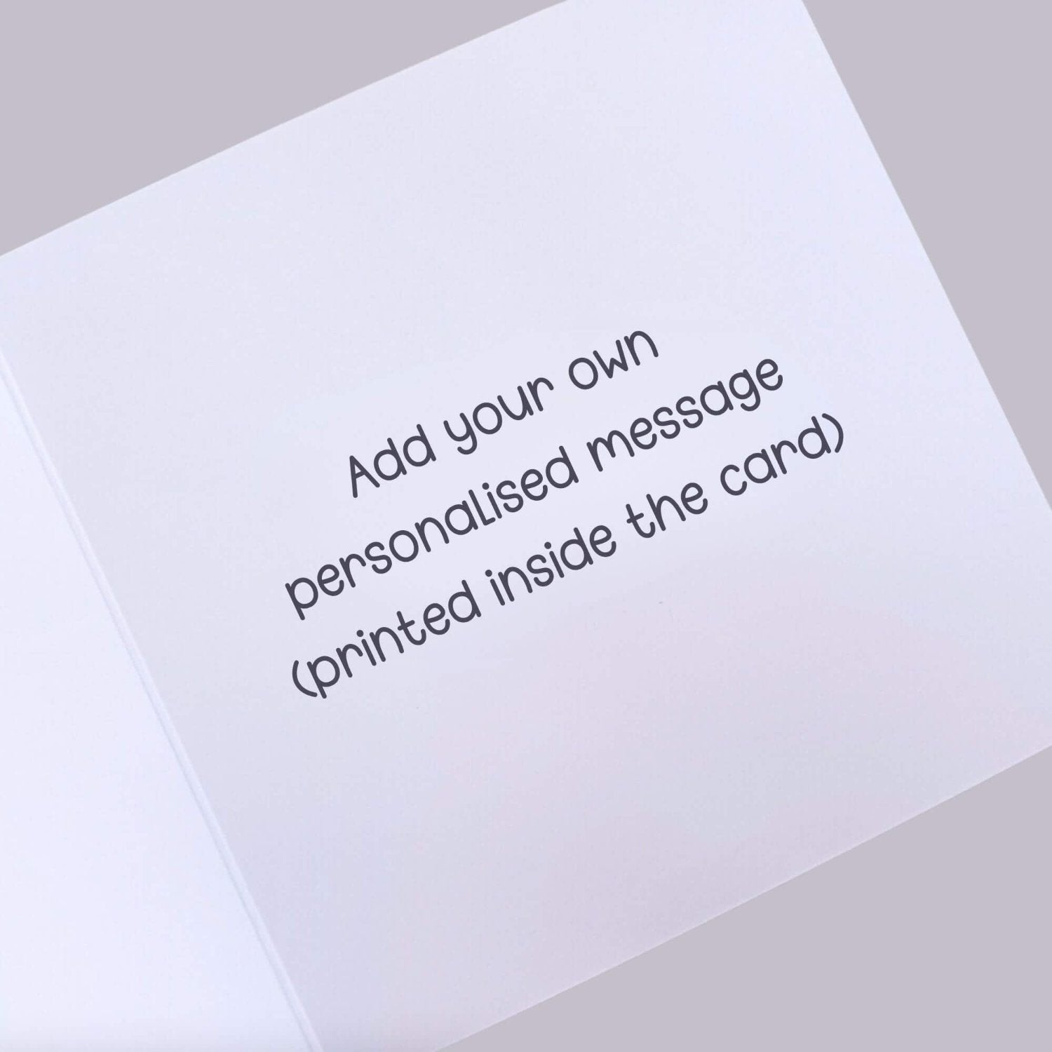 custom message inside the card