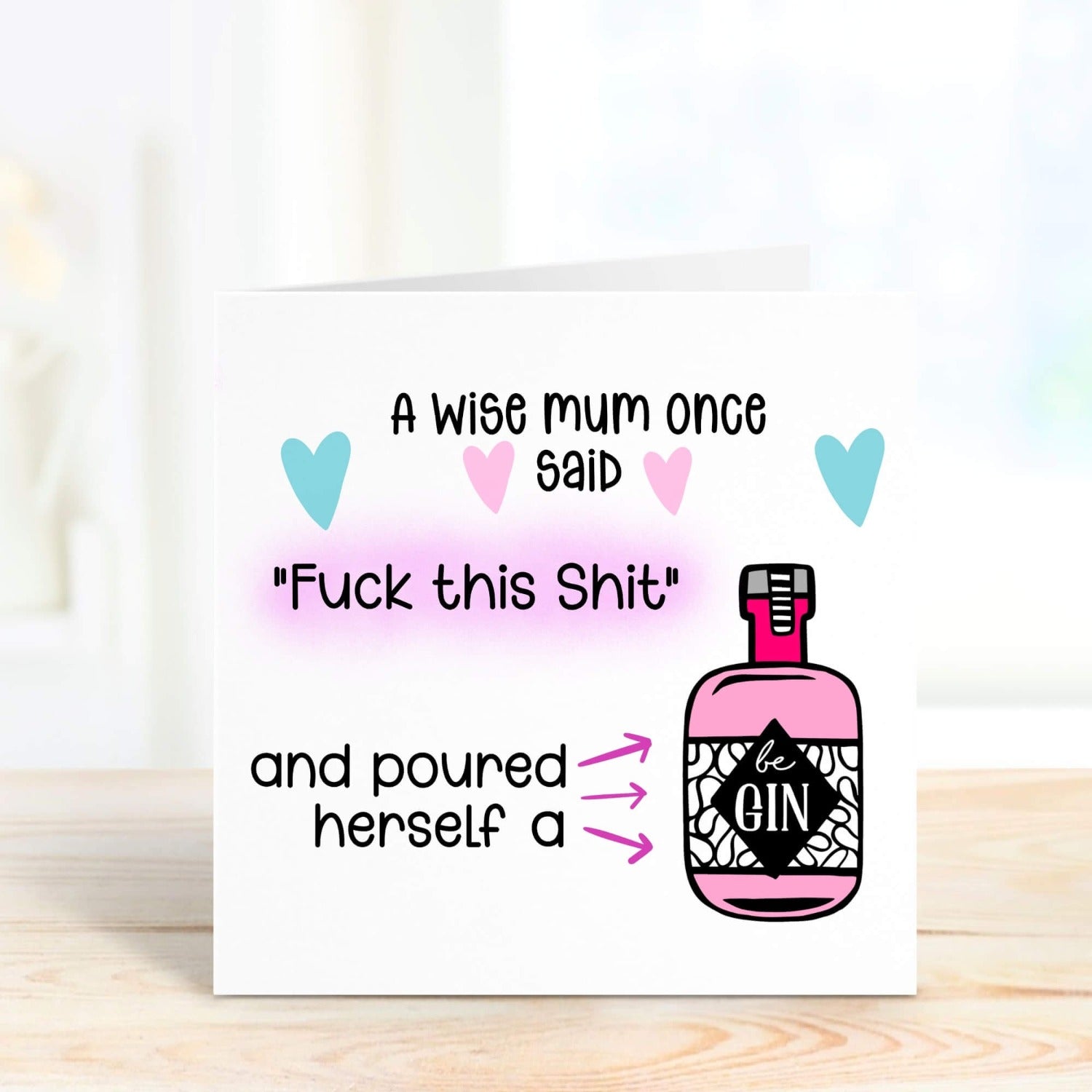 personalised card gin birthday for mum