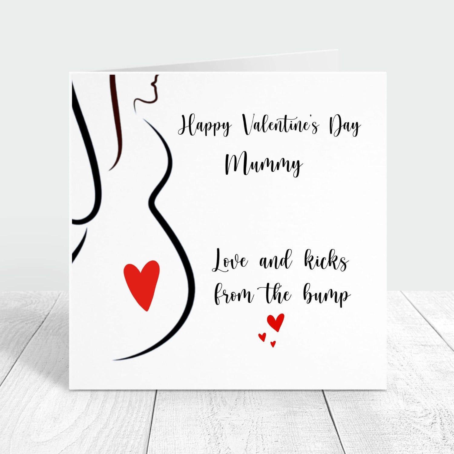 Mummy to be personalised valentine's day card