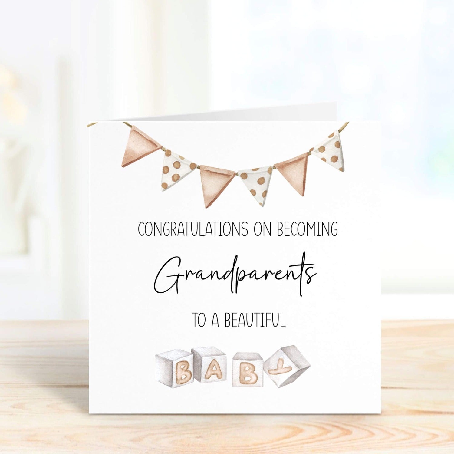 gender neutral congratulations card for grandparents on new baby arrival