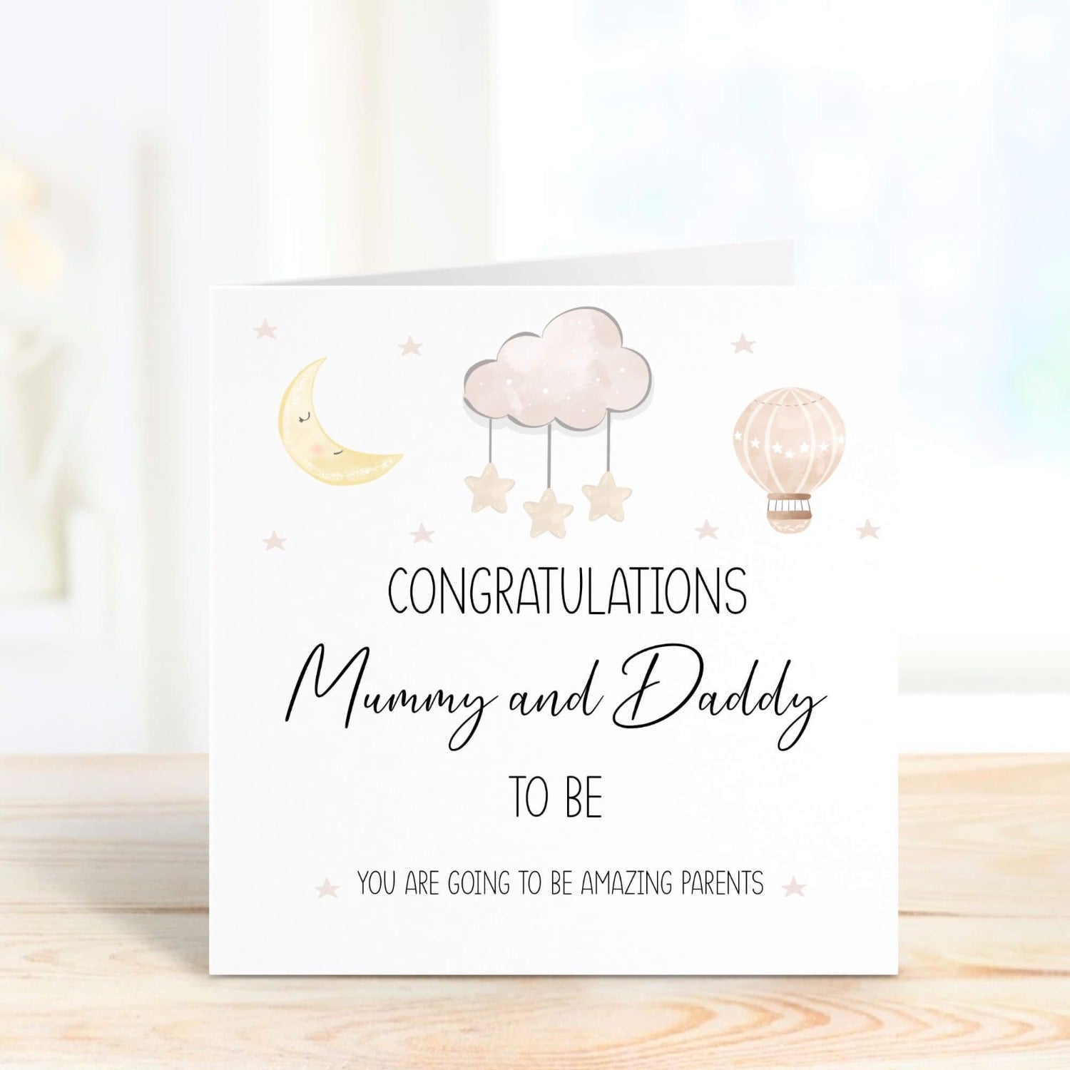 new baby personalised card for mummy and daddy to be