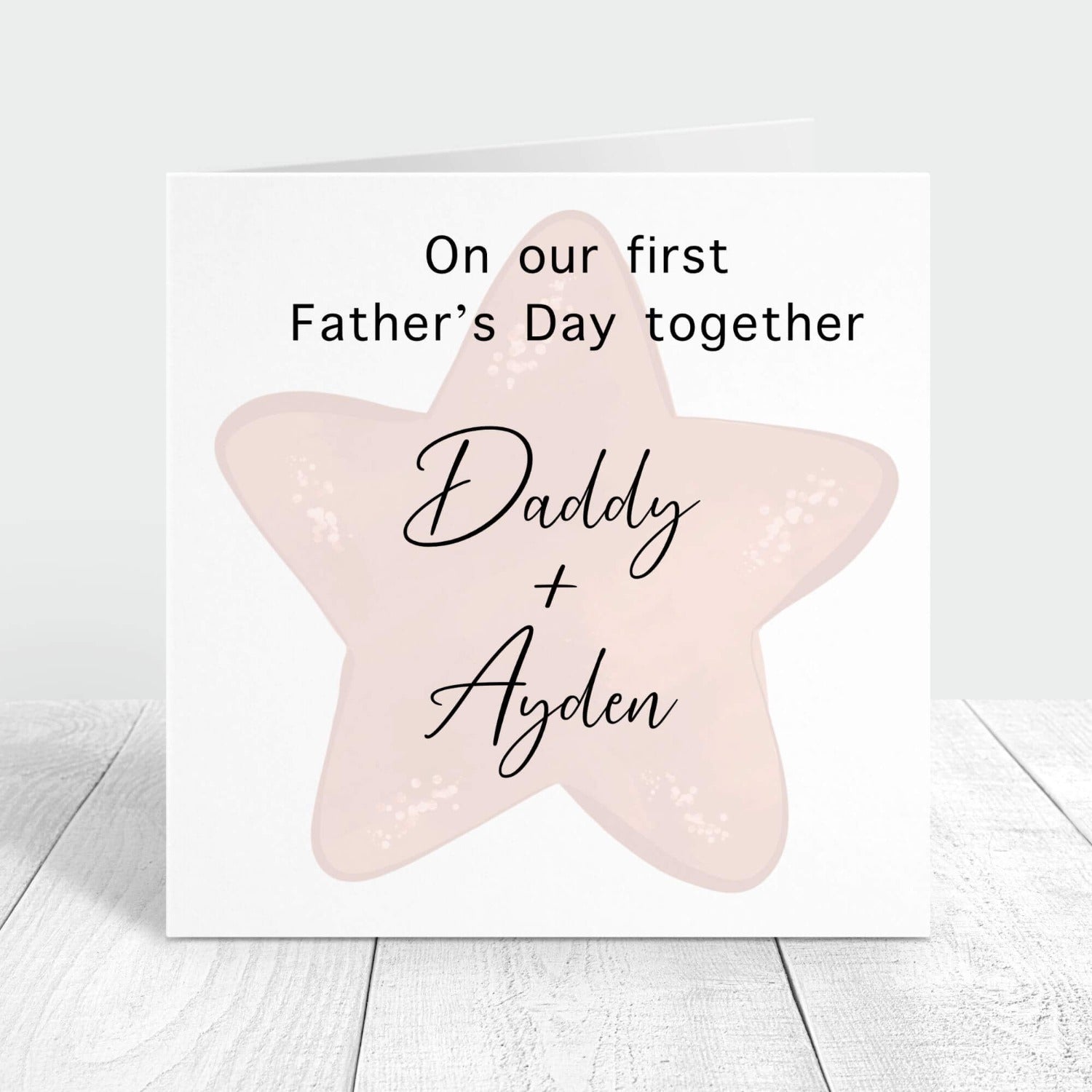 on our first father's day together personalised card