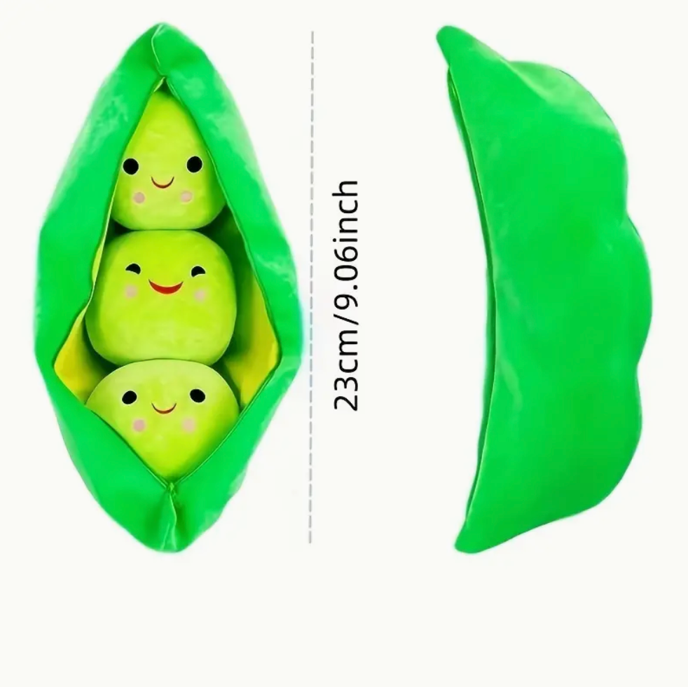 cute peas in a pod plush toy