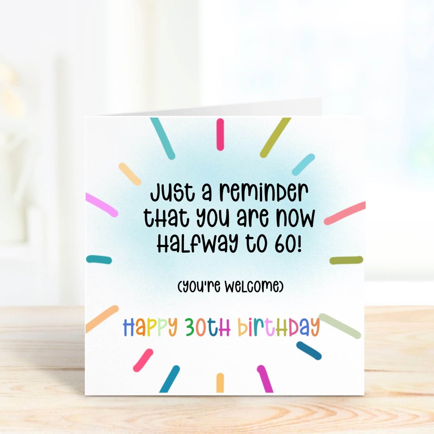 funny birthday card - happy 30th