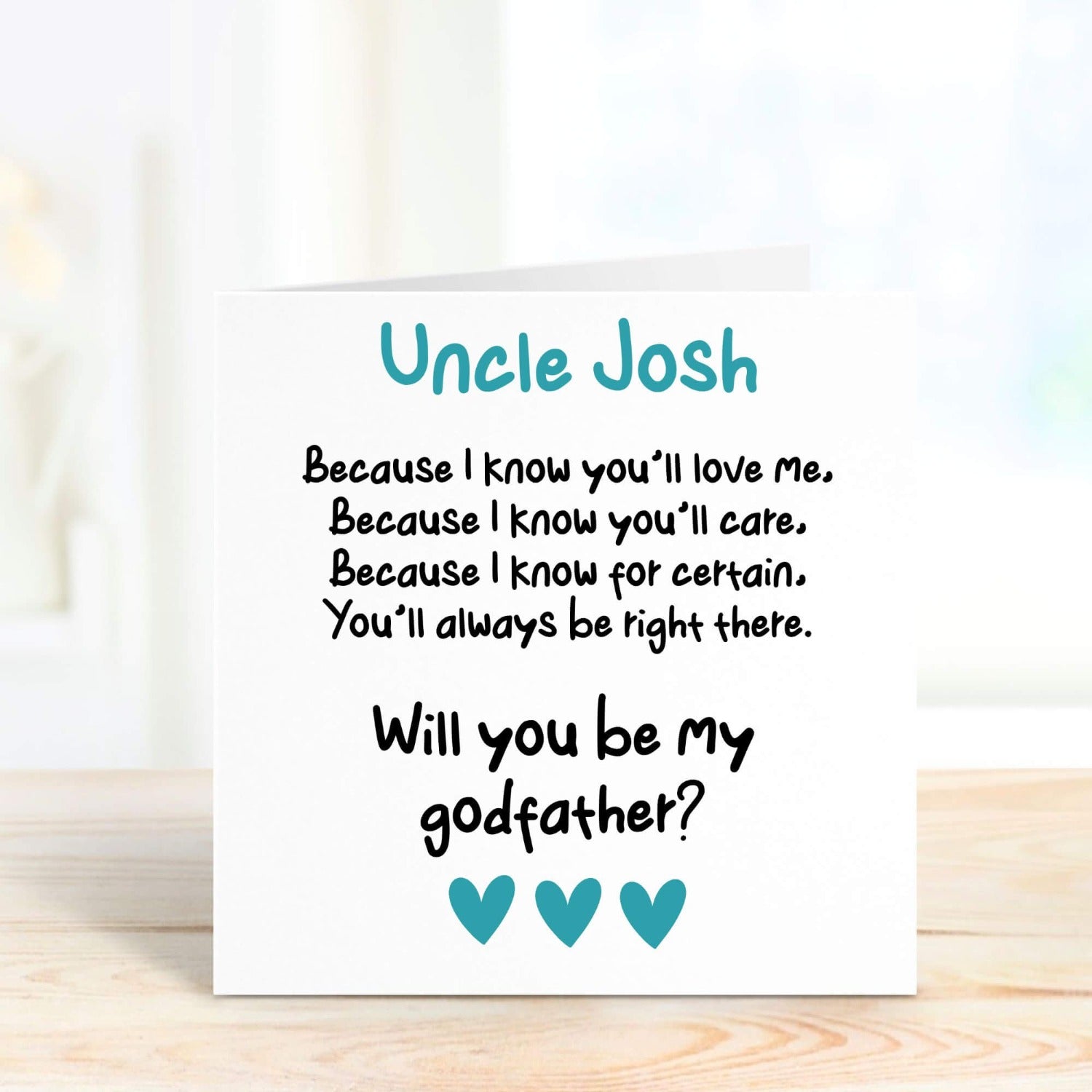 godfather proposal personalised card