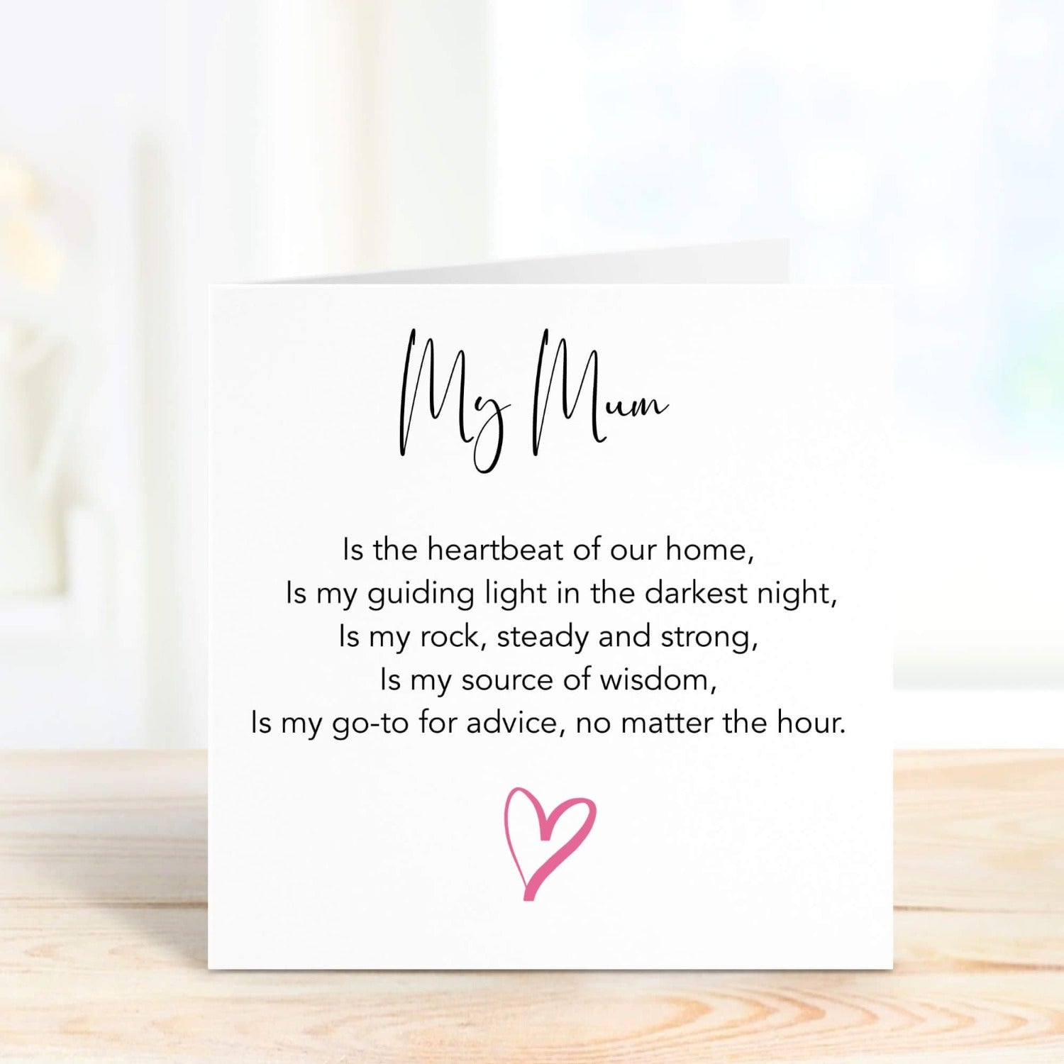 mother's day card personalised with poem