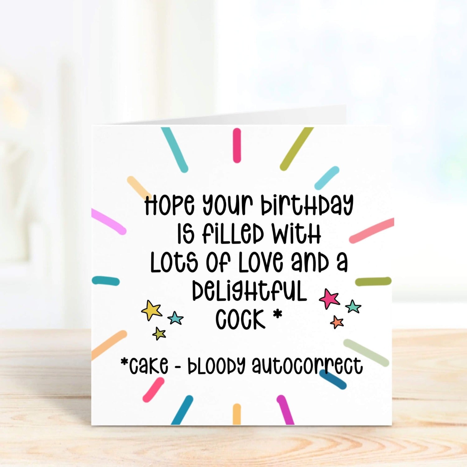 rude personalised birthday card