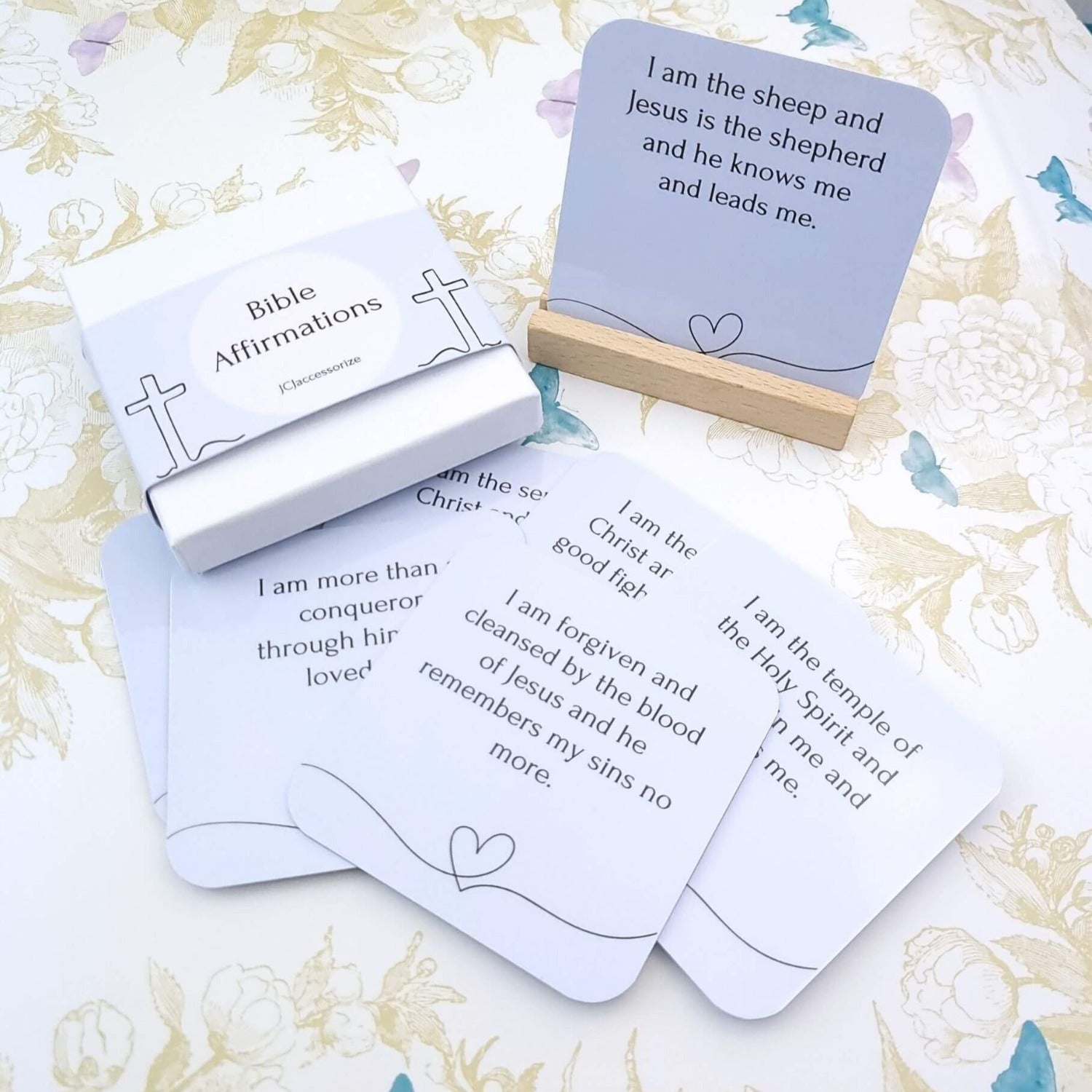 bible affirmation cards with gift box