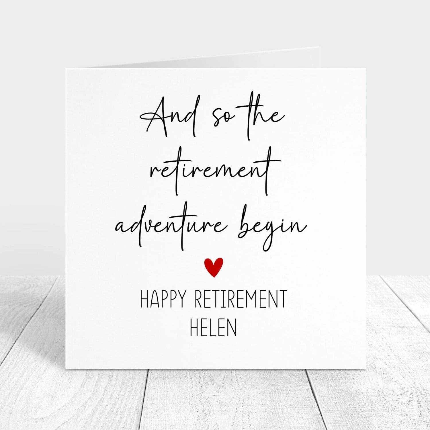 and so the retirement adventure begin personalised card