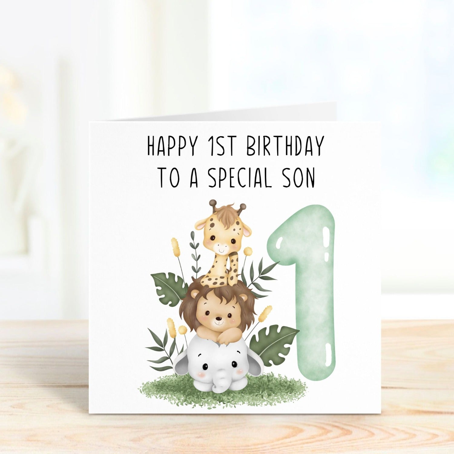 happy 1st birthday to a special son personalised card
