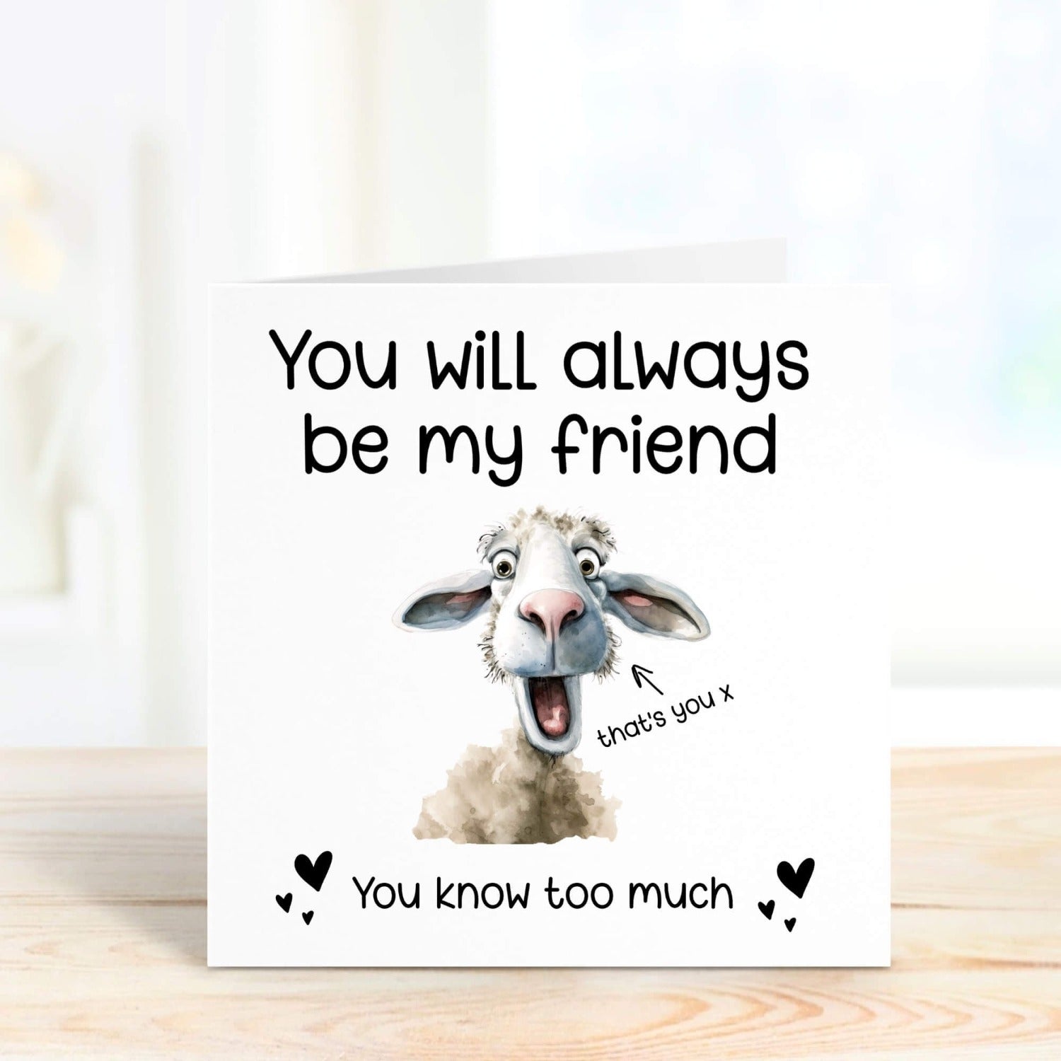 funny sheep birthday card for friend