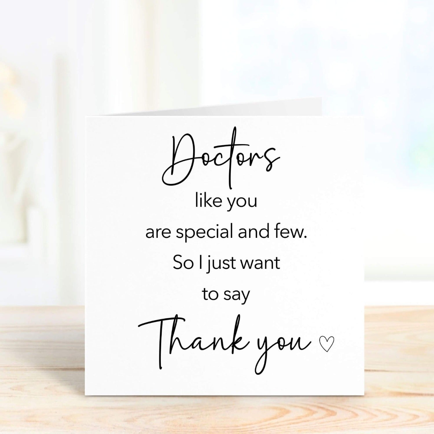 thank you card for doctors personalised 