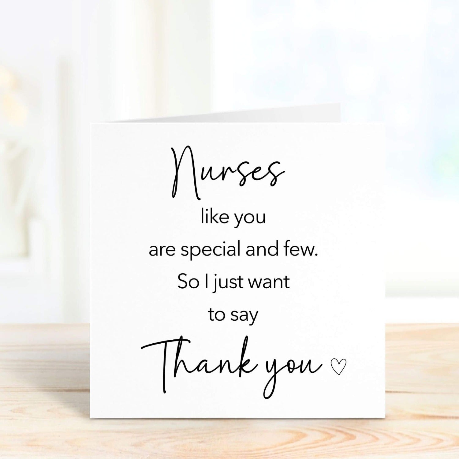 nurse appreciation card personalised