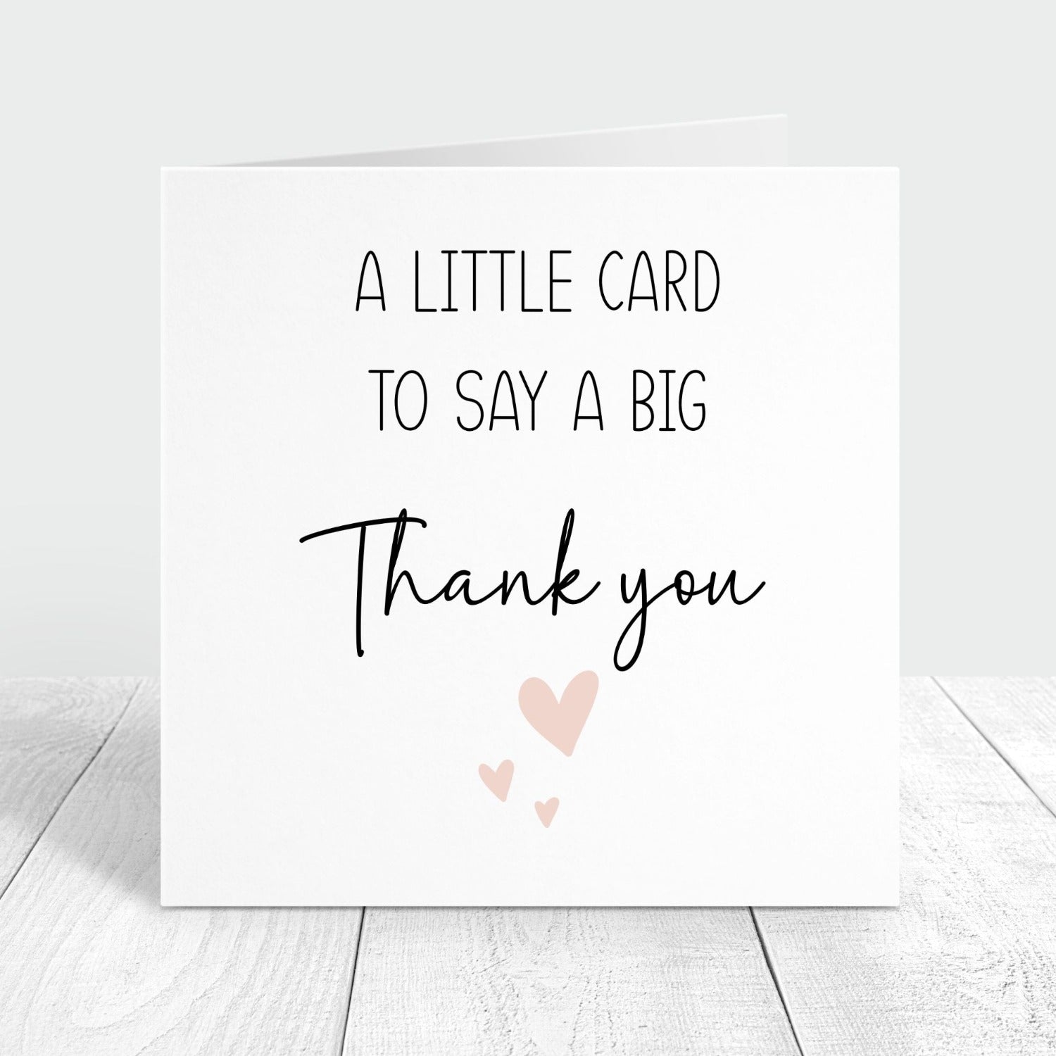 a little card to say a big thank you personalised