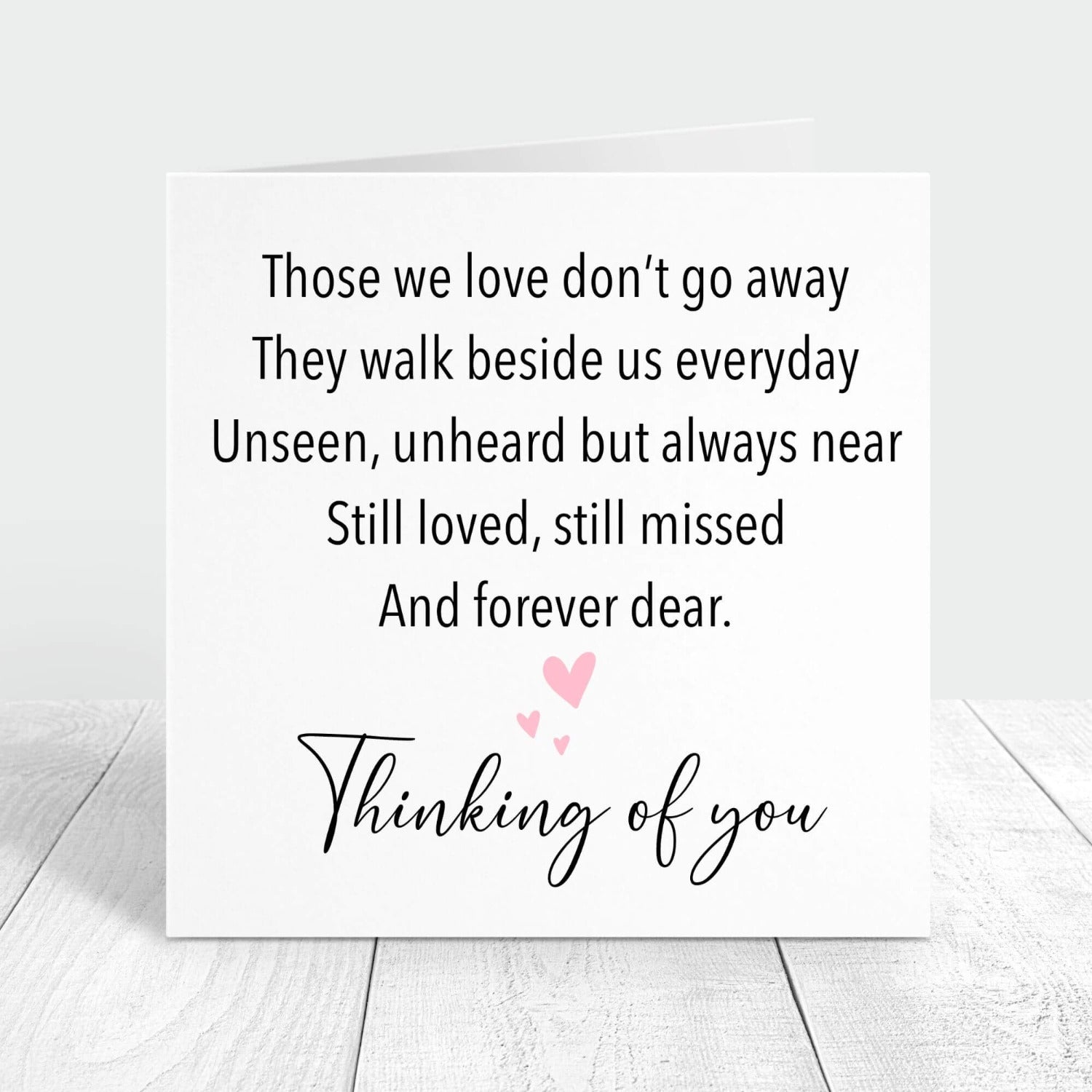 thinking of you card with poem