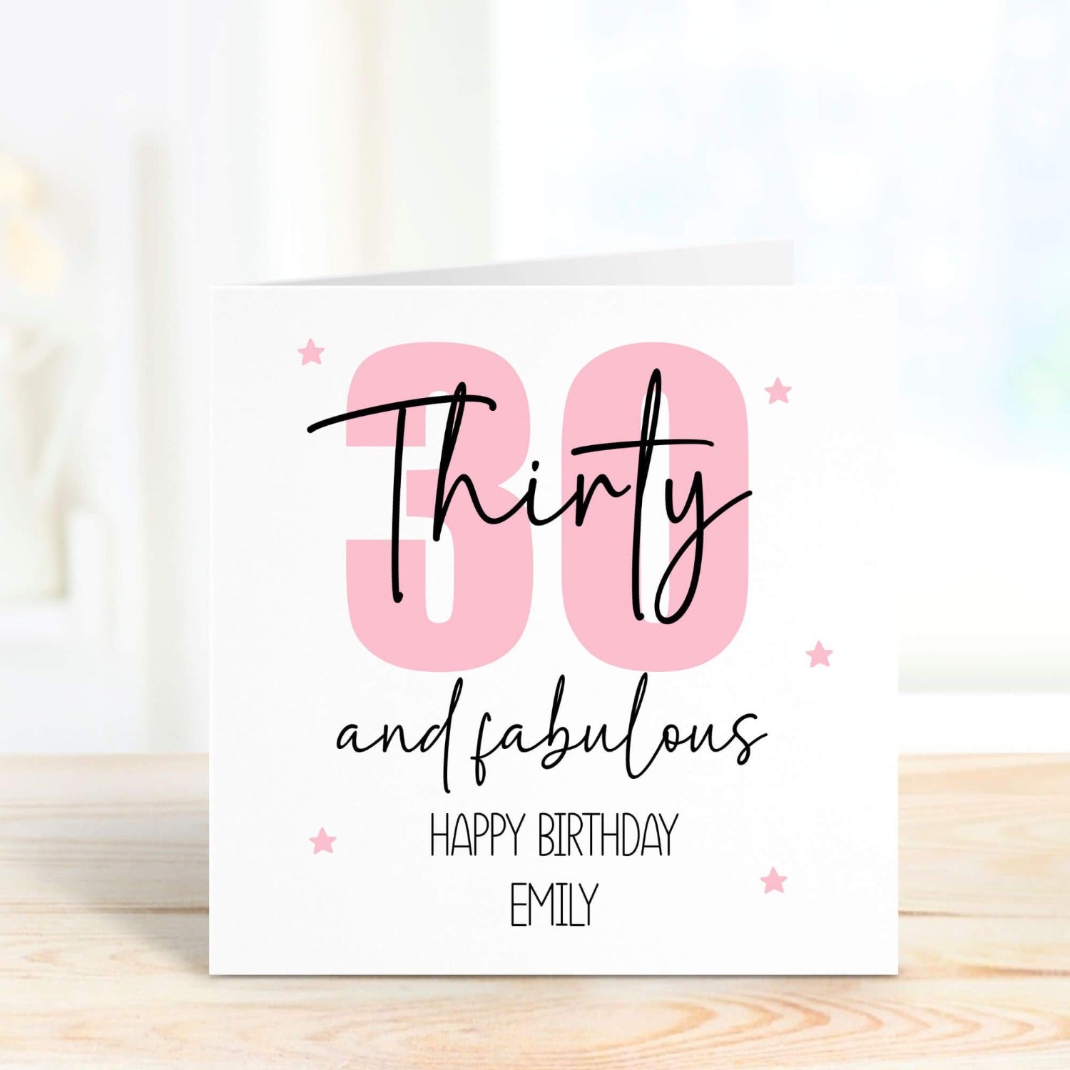happy 30th birthday personalised card - 30 and fabulous