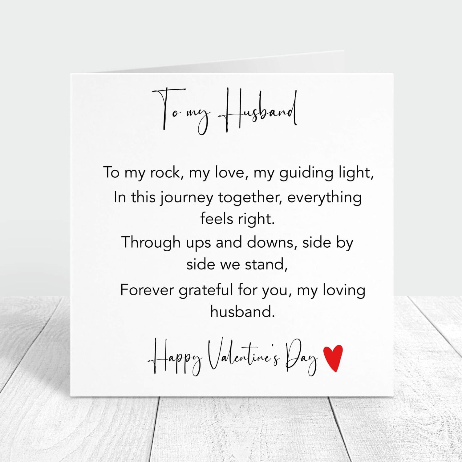 to my husband poem personalised valentines day card