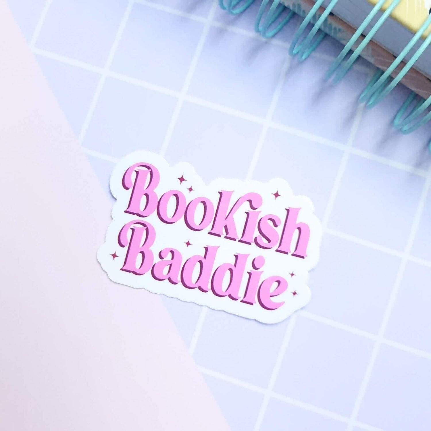 bookish baddie vinyl sticker