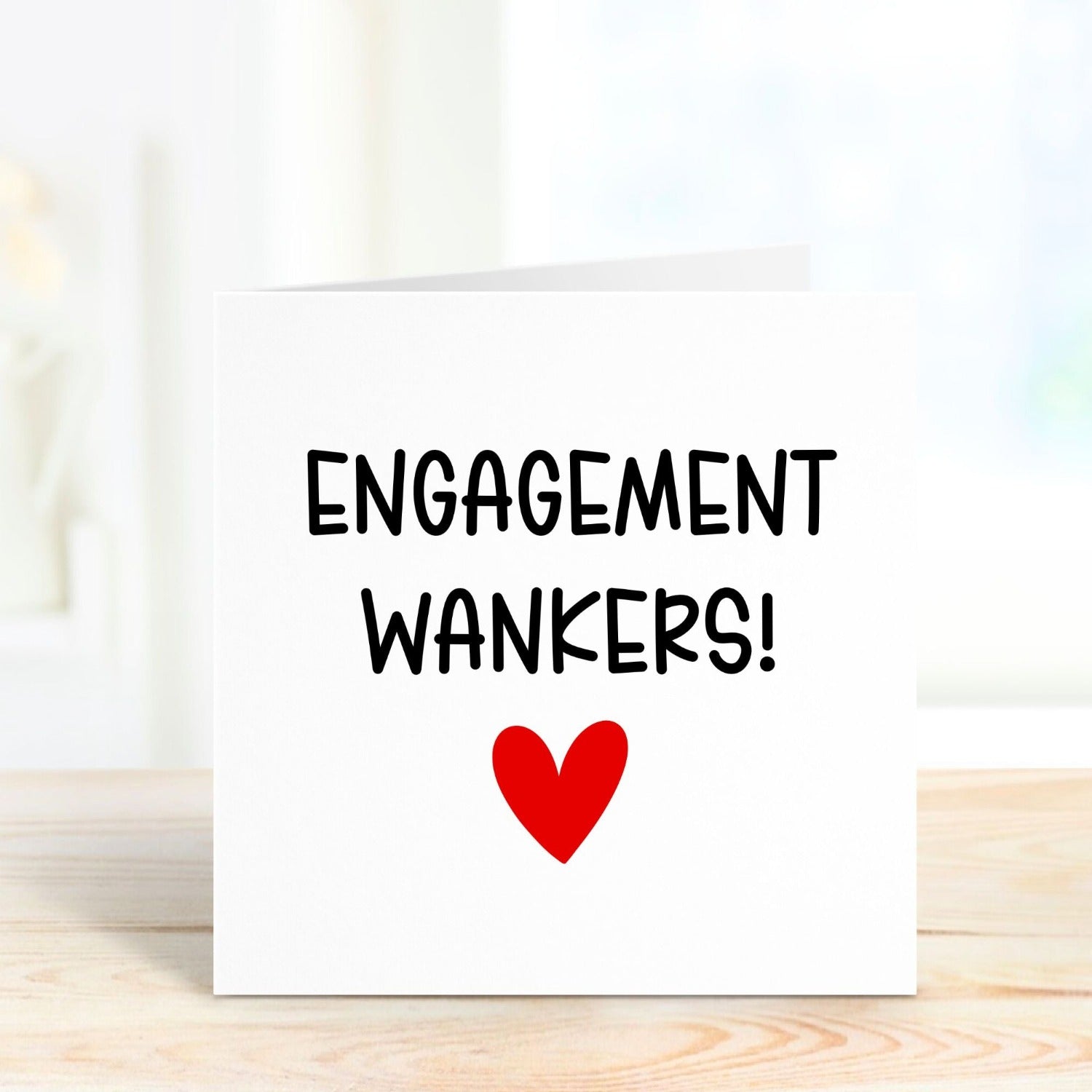 congratulations funny card - engagement wankers
