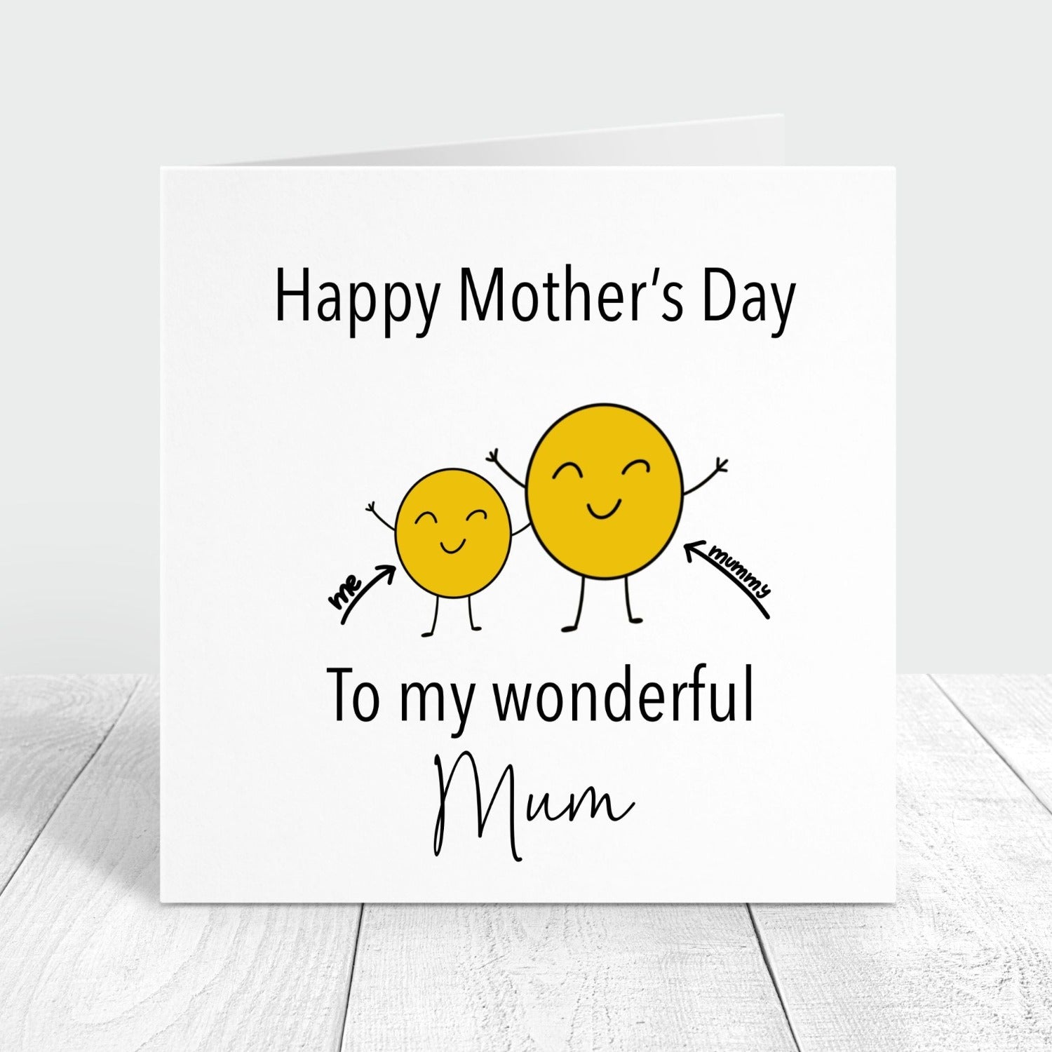 happy mother's day to my wonderful mum personalised card